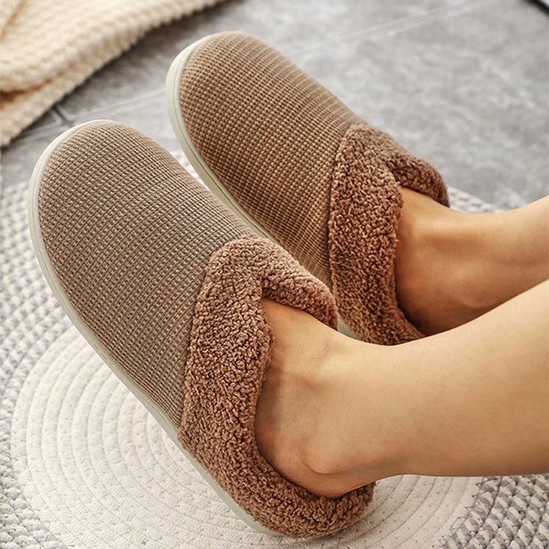 Women Slippers Soft Non-Slip Flat Home Cotton Shoes