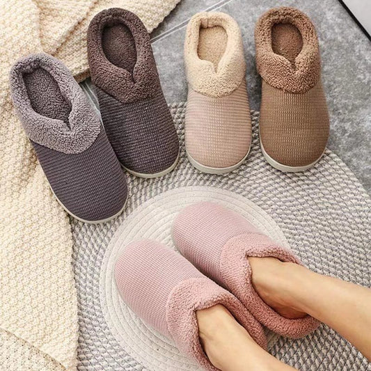 Women Slippers Soft Non-Slip Flat Home Cotton Shoes